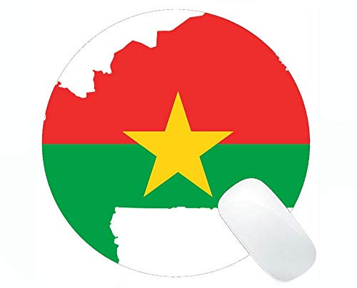 Burkina Faso US0043 Tapis de souris rond de gaming