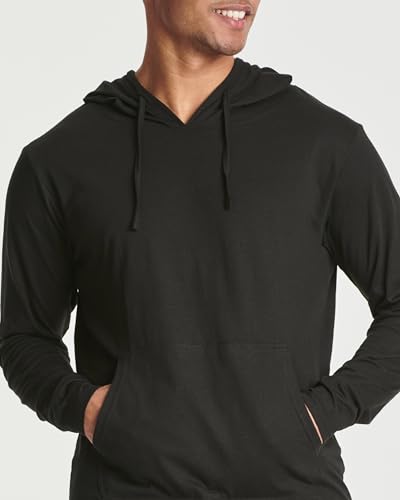 Real Essentials 3 Pack: Men’S Cotton Lightweight Hoodie Long Sleeve Hooded T Shirt Sweatshirt French Terry Casual Performance Active Athletic Workout Gym Quick Dry Fit Jersey Pullover Upf 50 Outdoor-Set 6,Xxl thumb #3