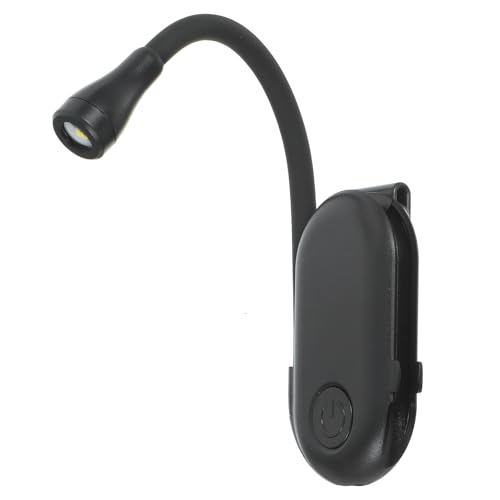 Lurrose Rechargeable Clip Book Lamp with Brightness Portable LED Reading Light for Book Lovers for Nighttime Reading and Study Compact Design