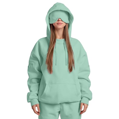 Airplane Mode Travel Hoodie with Eye Mask & Hidden Pockets