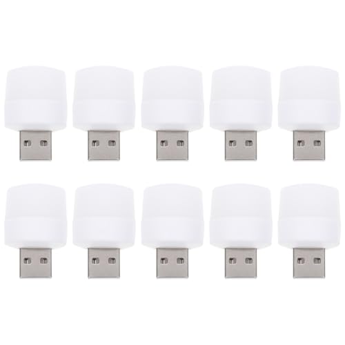 HOMSFOU 10 Stück USB Nachtlicht USB Atmosphärenlichter Auto LED Leuchten Innenraum Monitor Lichtleiste USB Laptop Auto Schreibtisch USB Adapter Tisch Mit Tragbarem USB