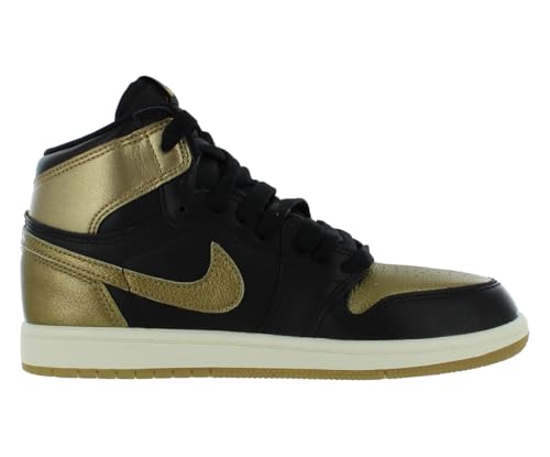 Jordan Little Kid's 1 Retro High OG 'Black/Metallic Gold-Sail' (FD1412 071)2