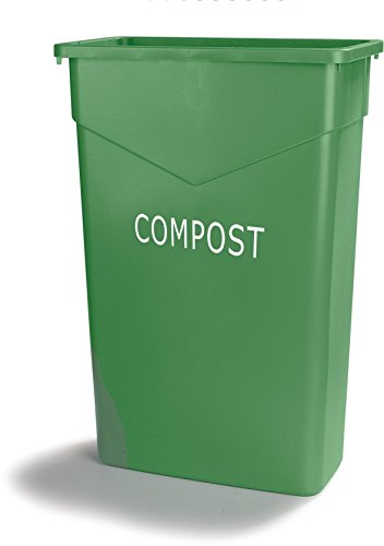 Carlisle Recycle Waste Container, Green Compost, 4 Pack