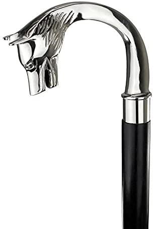 WOLF HEAD Brass Handle Walking Stick Design Vintage Victorian Walking Stick