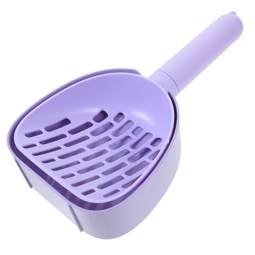 VANZACK 1 Set Wall Mounted Cat Litter Scoop Rabbit Litter Shovels Dog Poop Shovel Littler Sifter Cats Posts Feeder Cat Fine Sand Scooper Door Pellet Litter Scoop Cat Food Refill Abs Purple