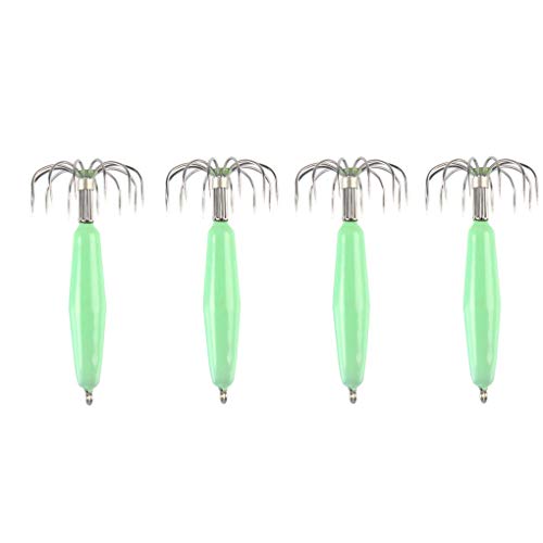 Preisvergleich Produktbild Luckiests 5pcs Edelstahl Noctilucent Sea Trolling Angelköder Luminous Salzwasser Fischköder