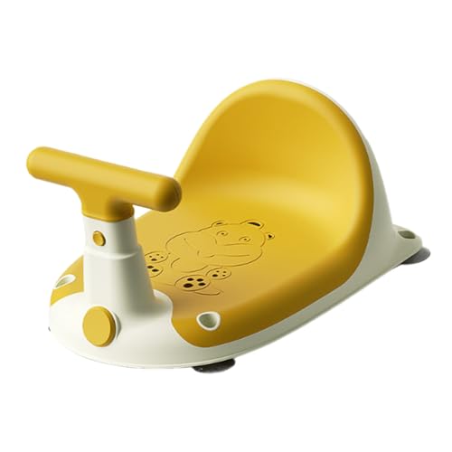 Bajbumgn Asiento de bañera de bebé, asiento para bebés para bañera, Taburete de baño para la ducha para niños pequeños, Cómodos asientos de bañera sin deslizamiento para bebés sentados con forma de