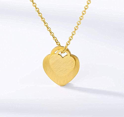 Preisvergleich Produktbild CKAWM Halskette Herzschloss Halskette Romantische Gravierte Liebe Herzförmige Frauen Halsreif Halsketten Liebhaber Schmuck Geschenk