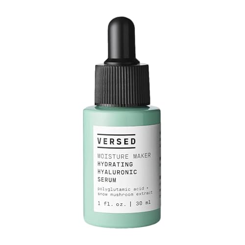 Image of Versed Moisture Maker Hydrating Hyaluronic Serum - Lightweight Face Serum for Dry Skin With Moisturizing Polyglutamic Acid + Snow Mushroom Extract for Soothing + Plumping Hydration Day & Night (1oz)