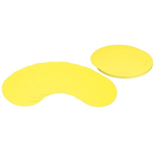 Carton épais en cercle PATIKIL 11" jaune pour tableau d'affichage