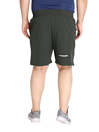 Image of CHKOKKO Men Shorts for Gym Sports or Running | Dry-Fit Fabric Single Layered Active Summer Workout Wear Knee Length Regular Fit | Elastic Waist with Front and Back Pockets