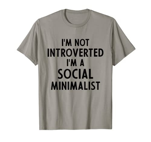 Camisa minimalista social introvertida regalo para introvertido Camiseta