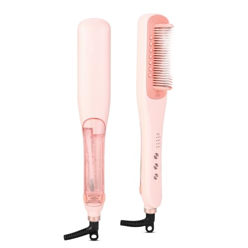 AraSyleon Dampf-Haarglätter Bürste 3-Temp Stufen | Glättungsbürste PTC 30s Aufheizen | Glättbürste Heißschutz Design | Hair Straightener Für alle Haartypen, Rosa AraSyleon Dampf-Haarglätter Bürste 3-Temp Stufen | Glättungsbürste PTC 30s Aufheizen | Glättbürste Heißschutz Design | Hair Straightener Für alle Haartypen, Rosa