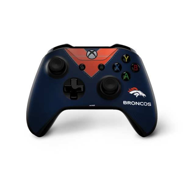Skinit Decal Gaming Skin Compatible with Xbox One X Controller - Officially Licensed NFL Denver Broncos Team Jersey Design