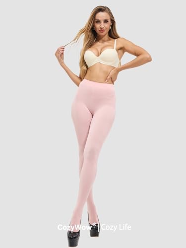Image of CozyWow Women's 80D Soft Opaque Tights, High Waist Solid Color Womens Tights with 30+ Colors