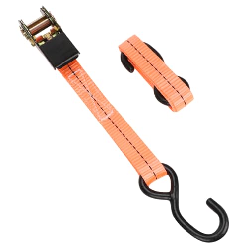 Ciieeo 2pcs Cargo Fastening Belt No Dust Metal Buckle Ratchet Tie Down Binding Device for Roof Racks Secure Travel Luggage