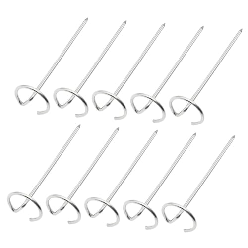DECOMELODY 10 pezzi Spiedini in Acciaio Inossidabile Verticali per Barbecue e Friggitrice ad Aria Stecchini Bbq Riutilizzabili con Design Compatto per Cottura Uniforme in Forno Elettrico