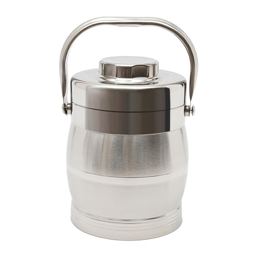 GWOalseO - Tarro aislante de acero inoxidable con capacidad de 1,4 L, doble capa para un aislamiento de 3 horas, asa portátil para un fácil transporte