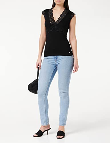 Morgan Top tirantes anchos con encaje Negro TP