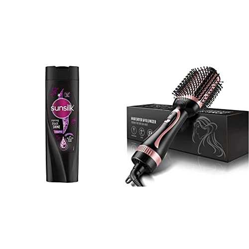 Image of Sunsilk Stunning Black Shine Shampoo, 340 ml And Sunsilk Stunning Black Shine Shampoo, 1000 ml