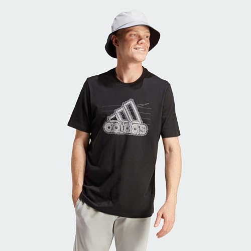 T-Shirt Homme Adidas Growth Badge Graphic Tee en coton confortable noir