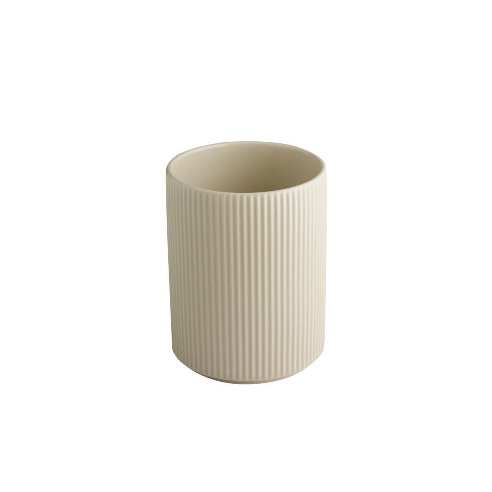 APS The Grid 19030 Dressing Pot Porcelain Diameter 12.5 cm 1.3 litres Sand Stackable