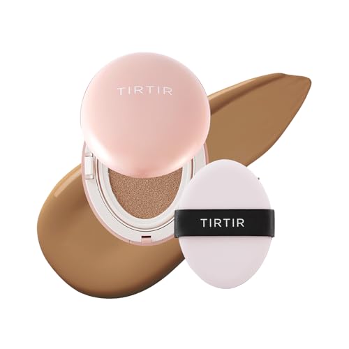 TIRTIR Mask All-Cover Cushion Foundation | Full coverage, Skin fit, Satin Glow Finish | Korean Cushion Foundation #35N WALNUT | 4.5g