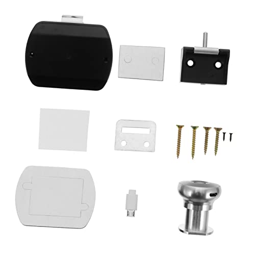 Angoily 1 Pc cerradura del cajón equipo Candado entrada sin llave USB digital dedo fingerprint lock cerraduras inteligentes cerradura de muebles accesorio clave aleación de aluminio Silver