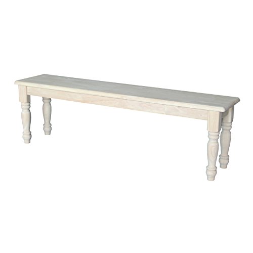 IC International Concepts, Farmhouse Bench, Solid Wood, Real Parawood, 14