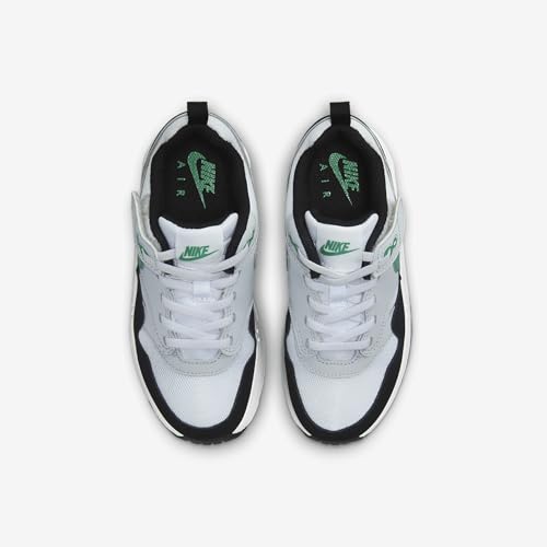 Nike Air Max 1 EasyOn Little Kids' Shoes (DZ3308-108, White/Pure Platinum/Black/Stadium Green) Size 94