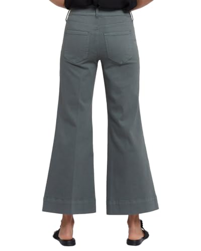 NYDJ Women's Mia Palazzo Two Button Ankle Jeans in Sage Leaf2