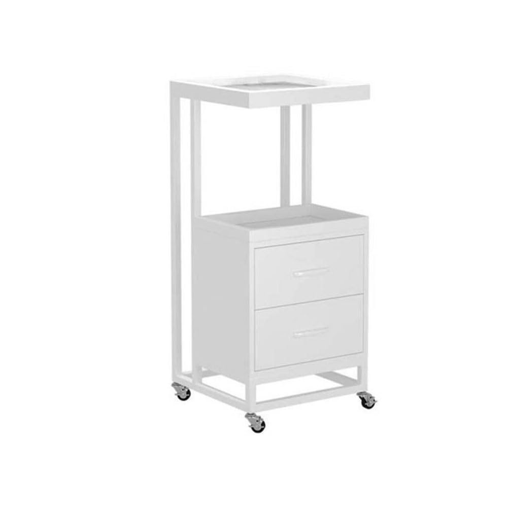 JKJZSALJ Salon Beauty Trolley Cart Metal Storage Organizer Mobile Storage Cart Rack Shelves With Wheels For Hair Stylist Hair Cart Mobile Storage Cabinet Salon Table,F,37x37x85cm