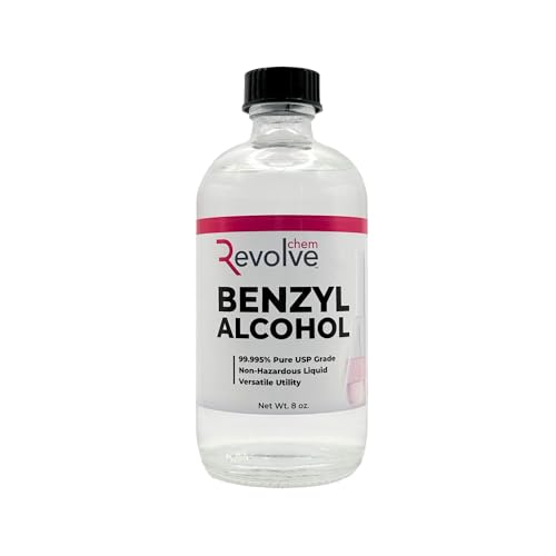REVOLVE CHEM Benzyl Alcohol 8 oz Premium Pure Solvent Liquid Base