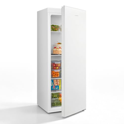 Comfee RCD235WH2EU(E) Kühlschrank, 230L Kühlschrank ohne Gefrierfach, 40 dB leise, LED-Licht, 1–10°C einstellbar, wechselbarer Türanschlag, Mehrfach-Glasablagen, Obst- & Gemüseschublade, Weiß