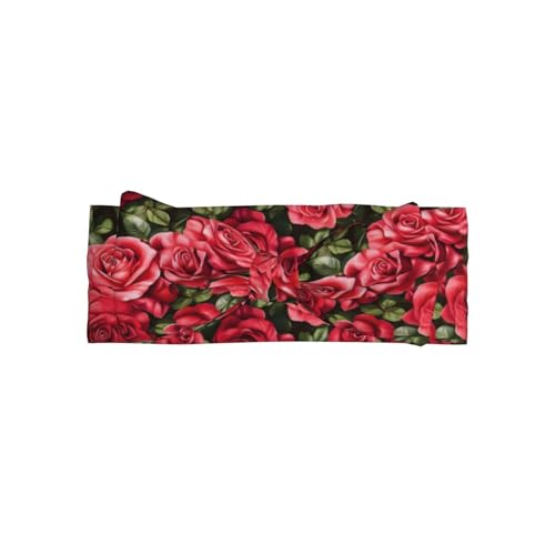 Red Rose Flower Retro Baby Girl Bows And Headbands 6-12 Months For Baby Girls Newborn Infant Toddlers