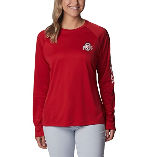 T-shirt Columbia femme manches longues rouge vêtement sport taille XS
