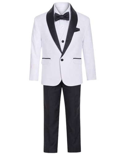 Costume de smoking complet garçon veste gilet pantalon tissu premium mariage