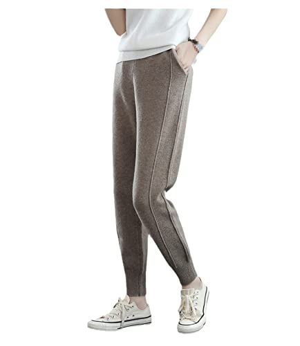 Pantalon sarouel pour femme contre le froid en cachemire doux taille L confortable