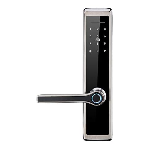 HAIFUAN H6800 Stainless Steel Fingerprint Smart Digital Door Knob, Unlokc with Fringprint, Code,Card,Key(Left Hand Doors Only) Cover
