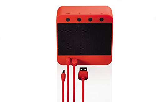 De stem - Mini draagbare Bluetooth draadloze luidspreker - rood en zwart - Image 5