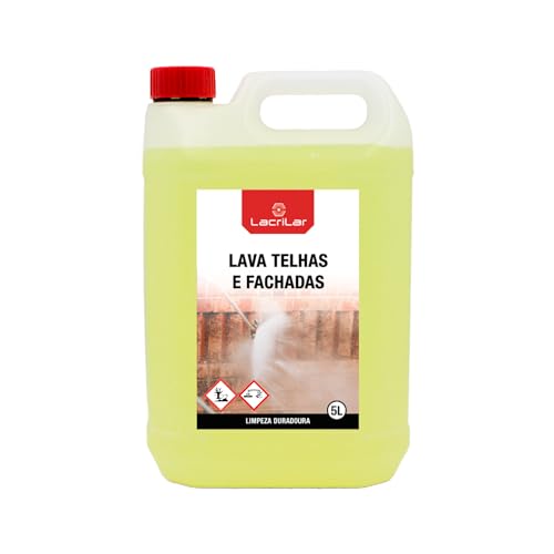 Limpiador de Fachadas y Tejados 5L con Cloro Activo para Eliminar Moho, Manchas y Suciedad Incrustada en Terrazas, Muros, Tejas y Superficies Exteriores