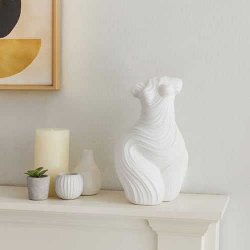 Estatua Decorativa Busto Griego de Resina Blanca 11" miniatura 3