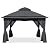 MASTERCANOPY 10x10FT Outdoor Patio Gazebo with Mosquito Netting for Backyard, Patio, Garden Dark Grey