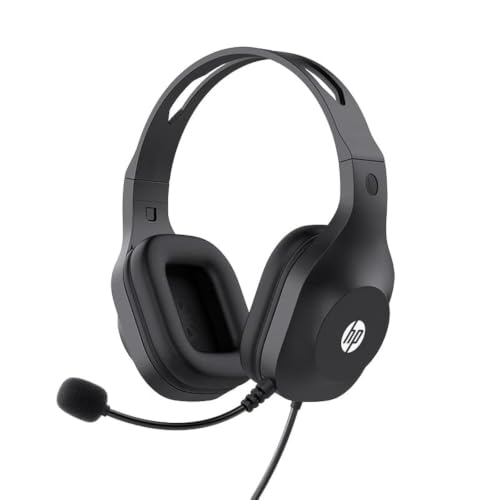 Image of HP H120 Stereo USB Headset, Plug-and-Play USB-A, Built-in Noise-canceling mic, Adjustable Head Strap, Padded Ear Cushions, 360-degree Bendable mic, 1-Year Limited Warranty, Black, 9Z4V9AA