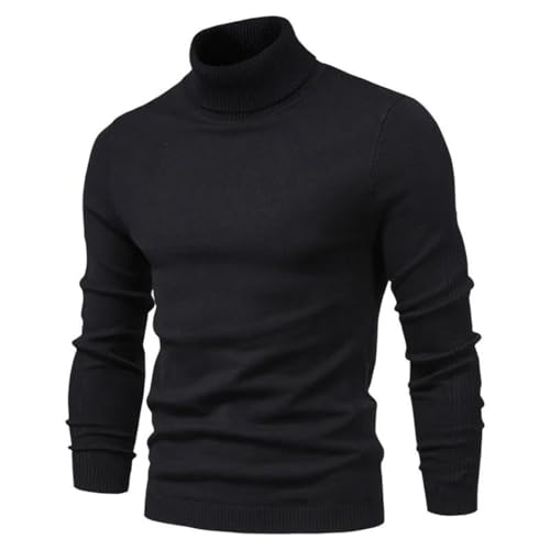 Men's Turtleneck Sweaters Warm Slim Knitted Pullovers Solid Casual Sweaters Knitwear2