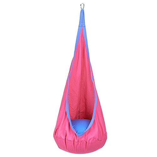 Sfeomi Kid Child Pod Hanging Chair Swing Seat Hammock Indoor Outdoor Nook Tent (Rose)