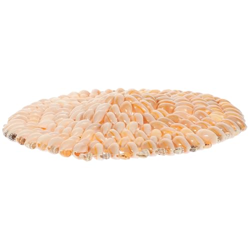 ABOOFAN Posavasos Natural de Conchas Marinas Resistentes al Calor, Diámetro 20 Cm, Alfombrilla Antideslizante para Taza de Café y Té, Accesorio Decorativo para Hogar y Color Aleatorio