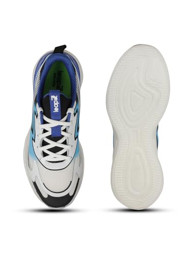Image of Liberty LEAP7X White Sports Shoes for Men - Memory Foam Lace-Up Sports Wear