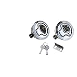 tende x ambulanti Chiavistello senza scatto Pannello con pulsante in lega di zinco incorporato, serratura for rimorchio, tenda, ambulanza, cassetta degli attrezzi, porta dell\'armadietto, 1 pezzo(With Key)