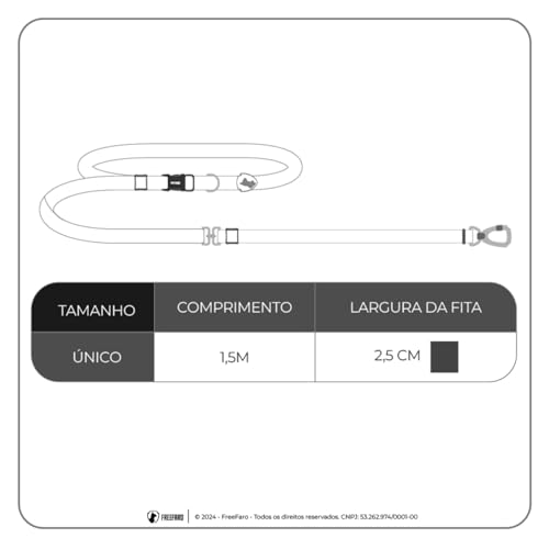 FreeFaro - Guia Running Lilac | Ajustável na Cintura, Alça Almofadada em Neoprene, Poliéster Resiste